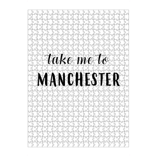 Puzzle Ravensburger "Take me to Manchester" artboxONE - Städte,Typografie,Schwarzweiß,Städte / Weitere