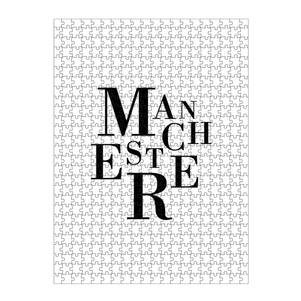 artboxONE Puzzle "Manchester Buchstabensalat" artboxONE - Städte,Typografie,Schwarzweiß,Städte / Weitere