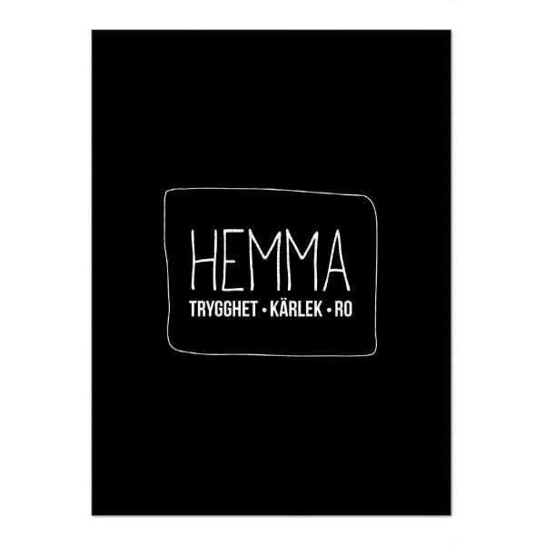 Puzzle Ravensburger "Hemma Trygghet Kärlek Ro" artboxONE - Typografie,Schwarzweiß,Liebe