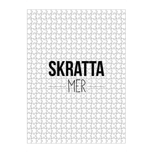 artboxONE Puzzle "Skratta Mer" artboxONE - Typografie,Schwarzweiß - Mehr lächeln,Schwedisch,Lachen,Glücklich,Spruch,Wörter - Bild mehr lächeln