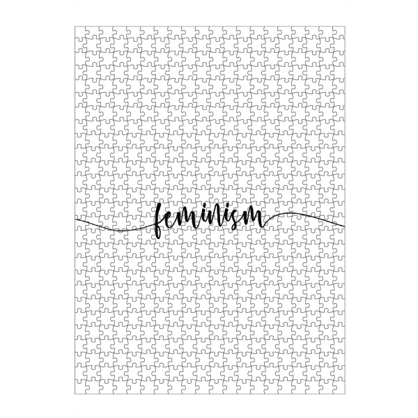 artboxONE Puzzle "Feminism" artboxONE - Typografie,Schwarzweiß - Frau,Mädchen,Schön,Weiblich,Lady - Bild Frau