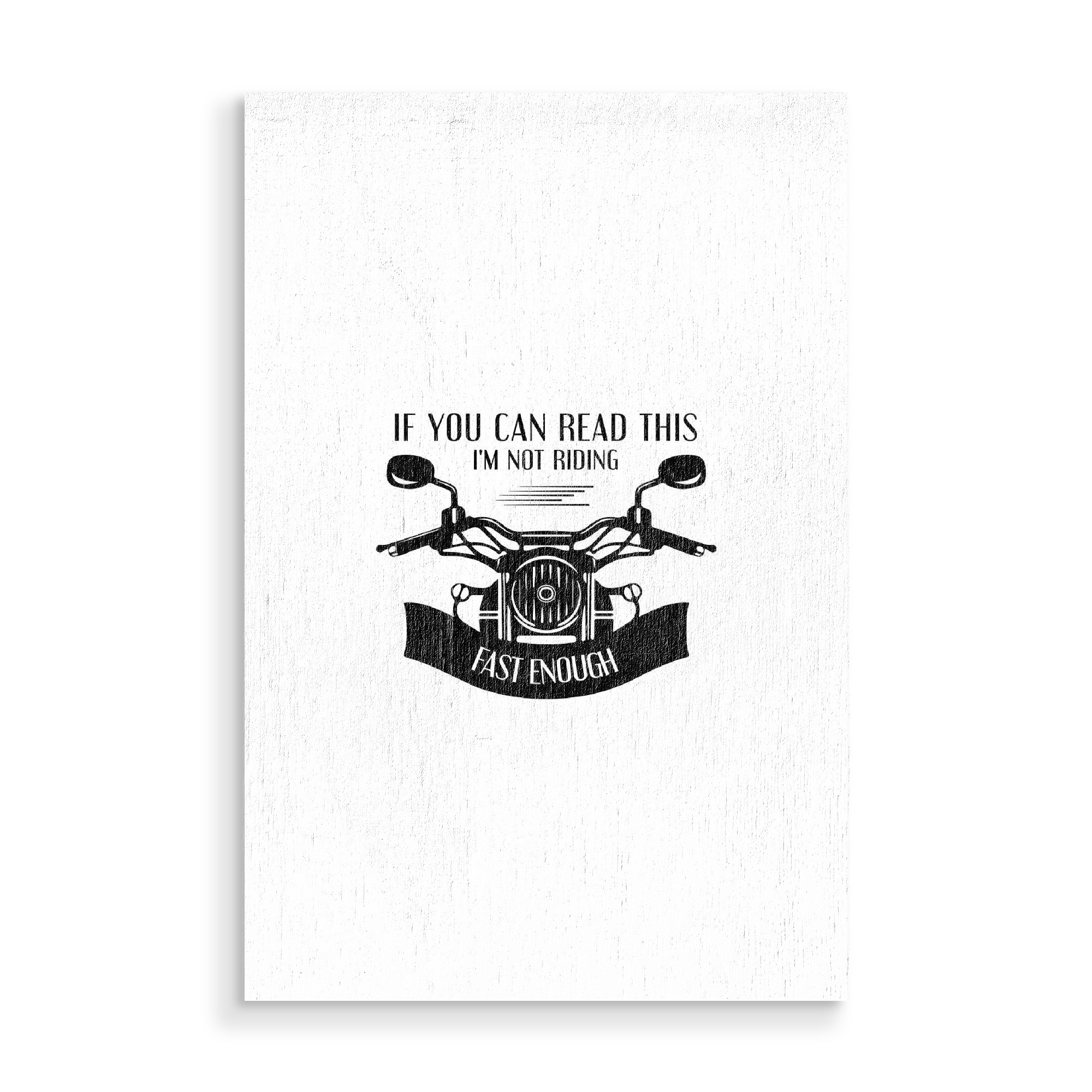 Holzbild "Motorradliebe" artboxONE - Typografie,Schwarzweiß,Für Papa,Männer - Motorrad,Toure66,On the road,Fahren,Speed,Adrenalin