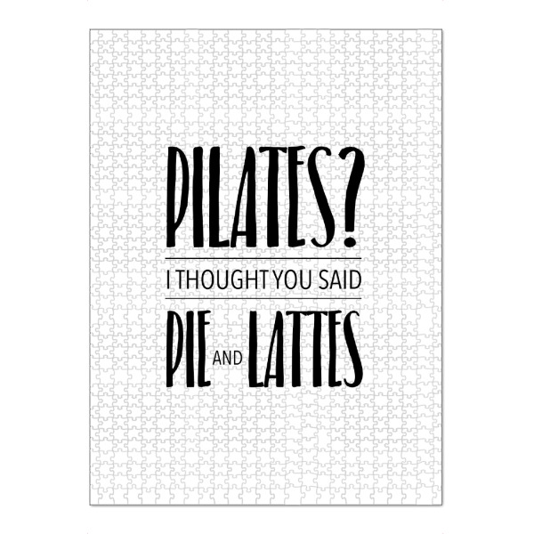 Puzzle Ravensburger "Pilates" artboxONE - Typografie,Essen & Trinken,Schwarzweiß