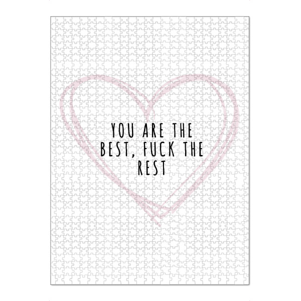 Puzzle Ravensburger "F*ck the Rest" artboxONE - Typografie,Liebe
