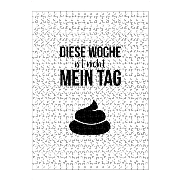 Puzzle Ravensburger "Diese Woche ist nicht mein Tag" artboxONE - Typografie,Menschen,Männer