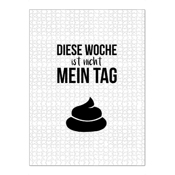 Puzzle Ravensburger "Diese Woche ist nicht mein Tag" artboxONE - Typografie,Menschen,Männer