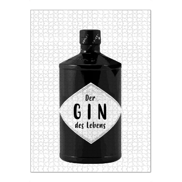 Puzzle Ravensburger "Der Gin des Lebens" artboxONE - Typografie,Schwarzweiß,Essen & Trinken / Alkohol - Gin,Leben - Bild gin