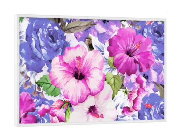 Poster mit weißem Rahmen "Purple Blossom" artboxONE - Natur,Floral