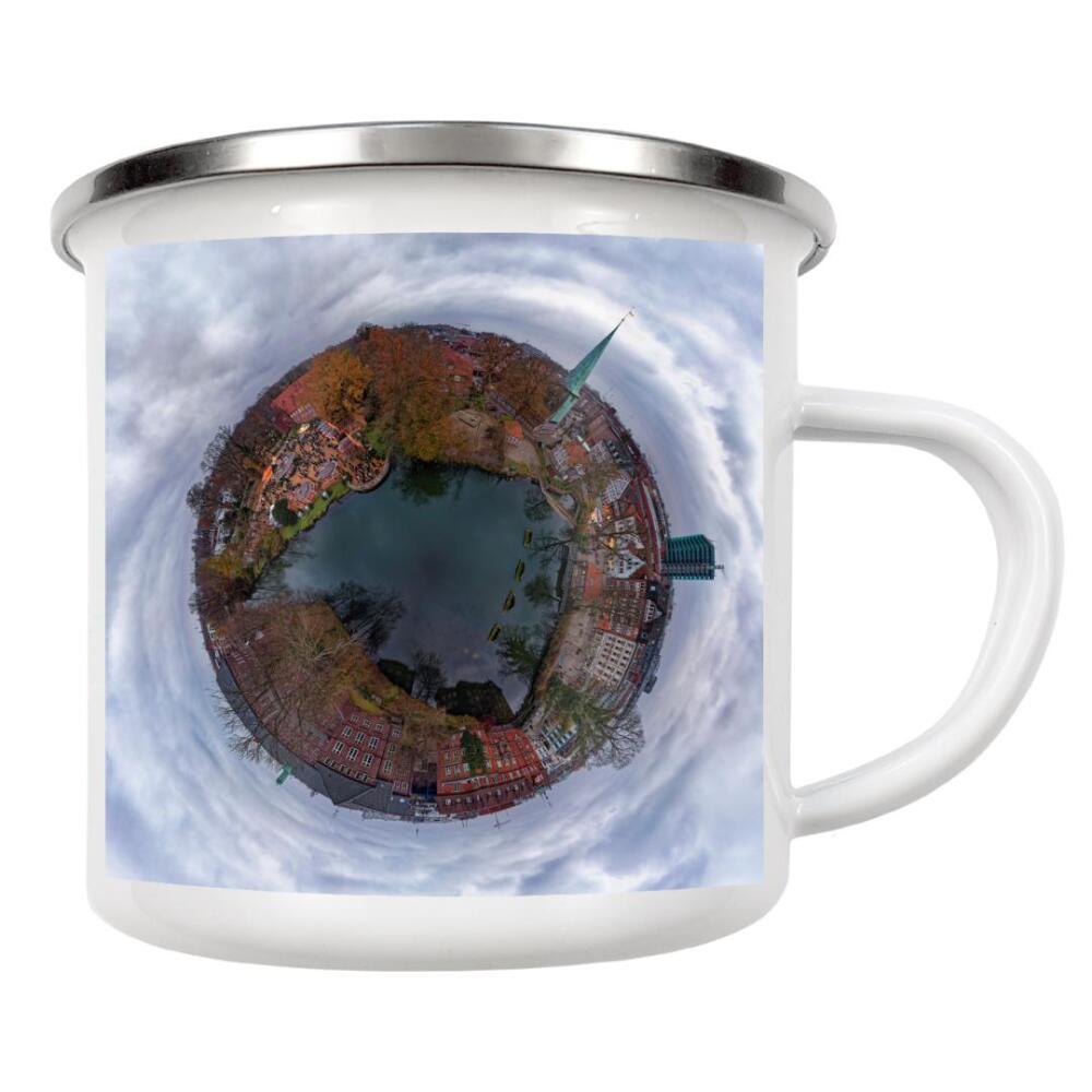 Emaille Tasse "Bergedorf Weihnachtsmarkt Planet" artboxONE - Städte,Städte / Hamburg,Reise,Architektur,Reise / Länder