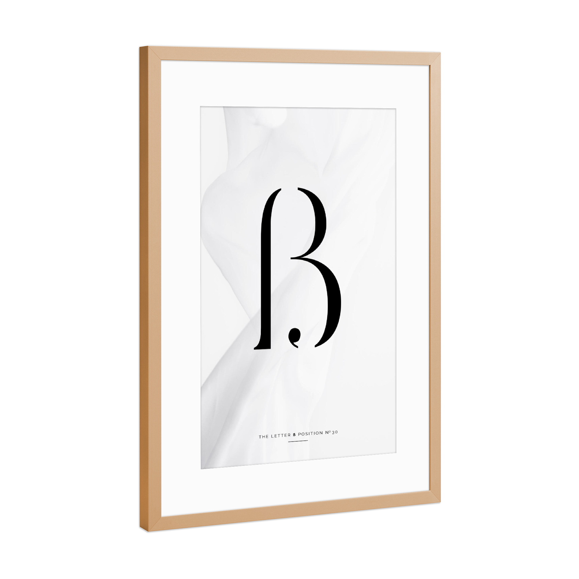 Poster mit Rahmen Kupfer "BLACK LETTER COLLECTION | B" artboxONE - Buchstaben,Buchstaben / B