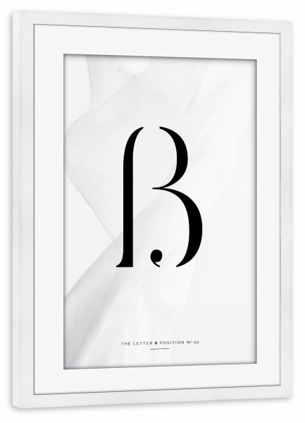 Poster mit Rahmen weiß "BLACK LETTER COLLECTION | B" artboxONE - Buchstaben,Buchstaben / B