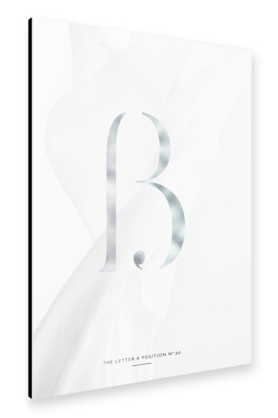 Alu-Dibond "SILBER LETTER COLLECTION | ß" 30x20 cm artboxONE