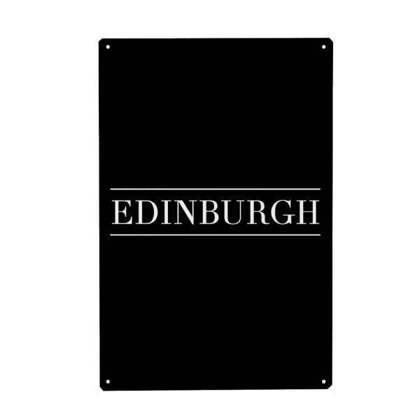 Metall Poster "EDINBURGH | HORIZONTAL" artboxONE - Städte,Reise,Schwarzweiß,Fashion,Städte / Weitere