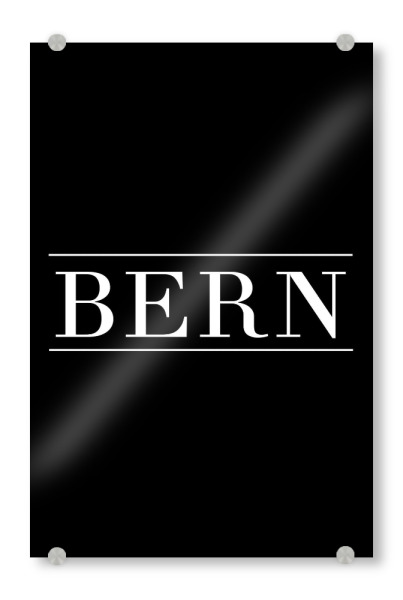 Acrylglasbild "BERN | HORIZONTAL" artboxONE - Reise,Schwarzweiß,Städte / Weitere