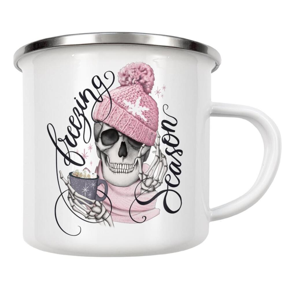 Emaille Tasse "Eiszeit" artboxONE - Fashion,Weihnachten,Buchstaben,Essen & Trinken / Alkohol,Festivals