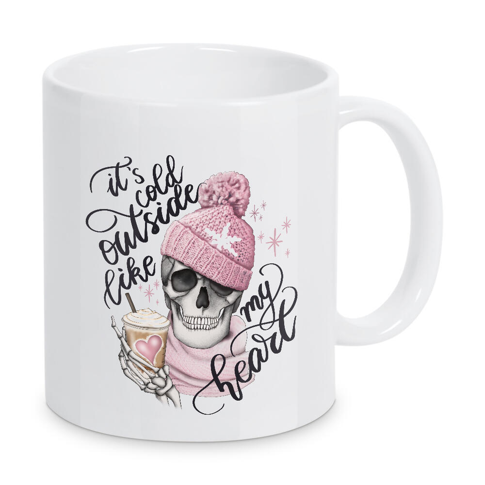 Tasse "Draußen ist es kalt" artboxONE - Weihnachten,Buchstaben,Festivals,Lustig