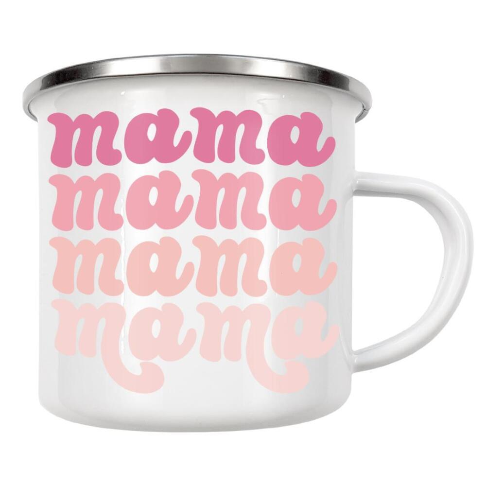 Emaille Tasse "MAMA bunt" artboxONE - Liebe,Fashion,Buchstaben,Für Mama,Lustig