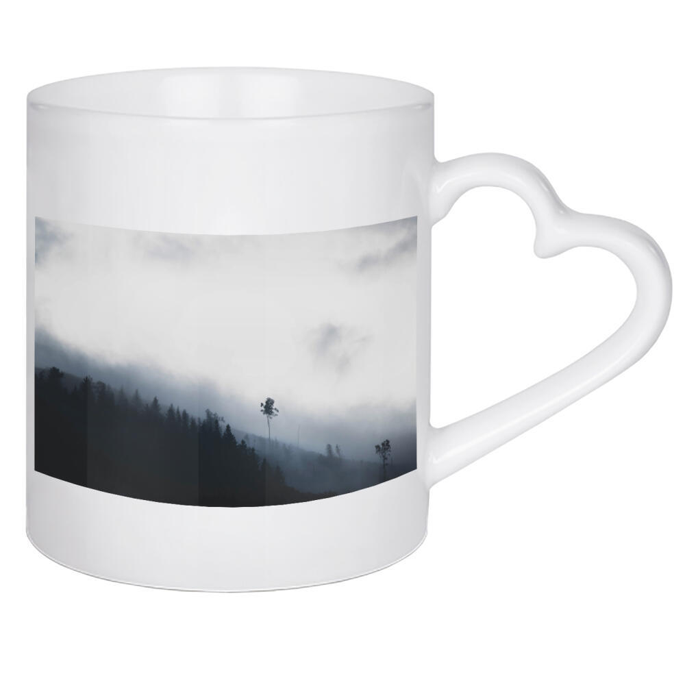 Herztasse "Nebelstimmung im Wald" artboxONE - Natur
