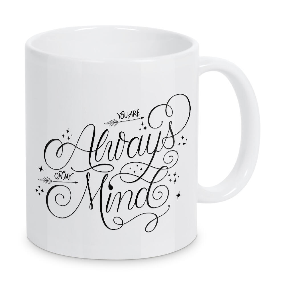 Tasse "Ich denke immer an dich" artboxONE - Typografie,Musik,Liebe