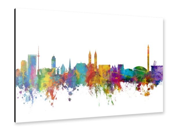 Alu-Dibond "Bremen Germany Skyline" 30x20 cm artboxONE