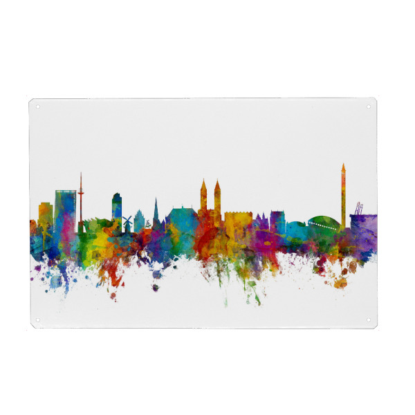 Metall Poster "Bremen Germany Skyline" artboxONE - Städte,Reise