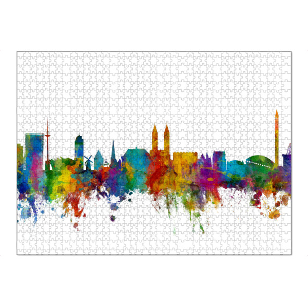 Puzzle Ravensburger "Bremen Germany Skyline" artboxONE - Städte,Reise