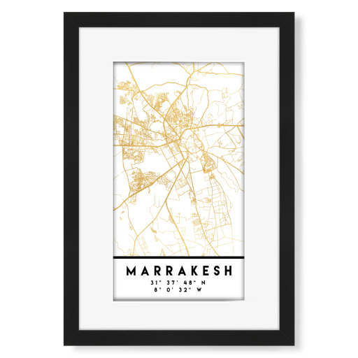 MARRAKESH MOROCCO STREET MAP ART