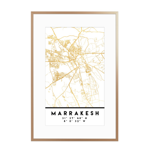 MARRAKESH MOROCCO STREET MAP ART