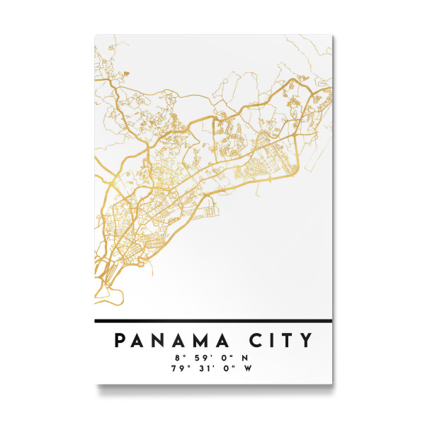 Galerie-Print "PANAMA CITY STREET MAP ART" 30x20 cm artboxONE
