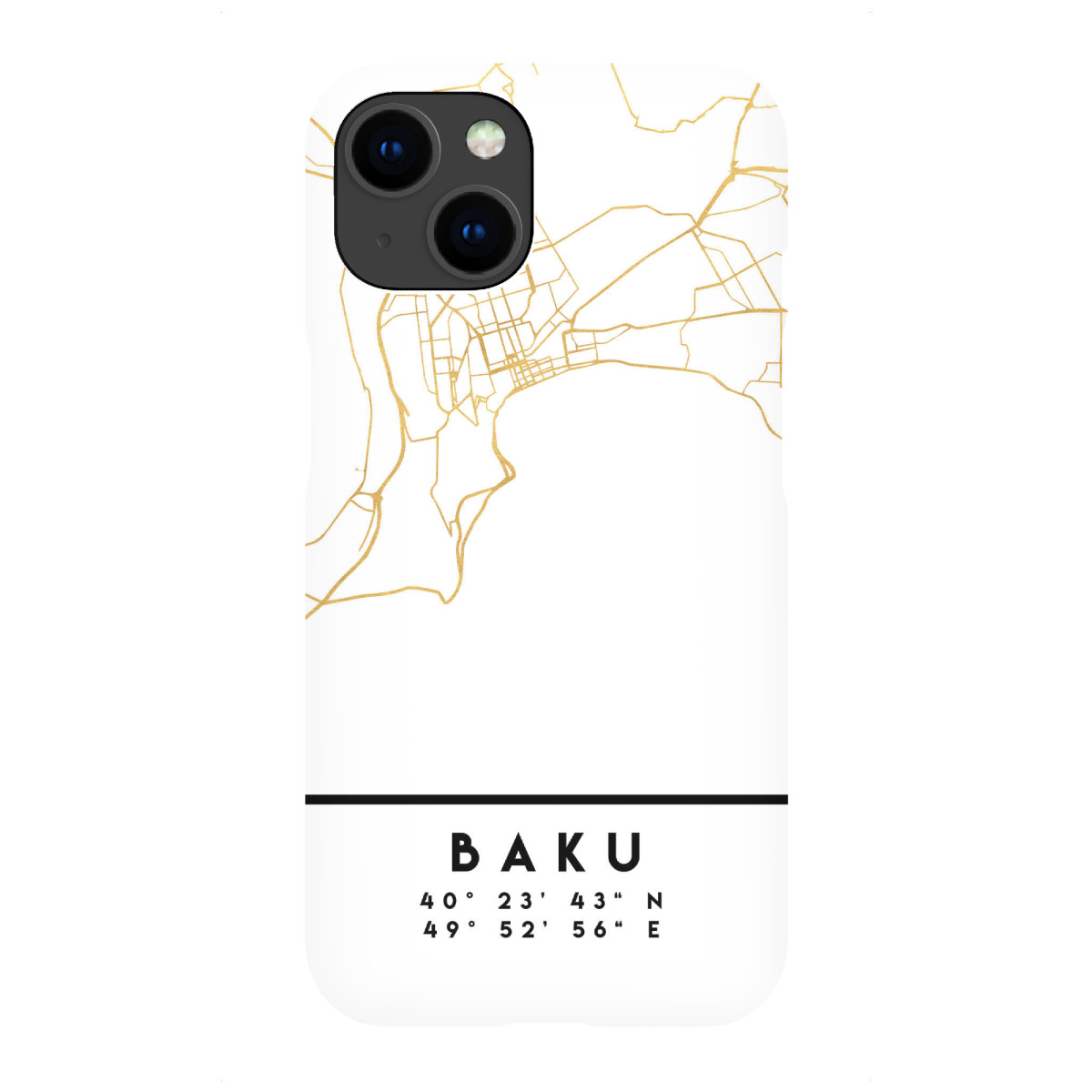 iPhone "BAKU AZERBAIJAN STREET MAP ART" Premium-Case Handyhülle artboxONE
