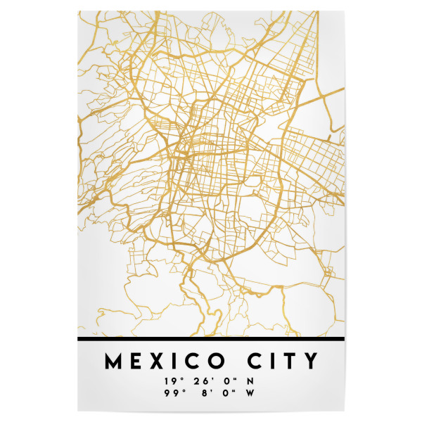 Poster "MEXICO CITY STREET MAP ART" artboxONE - Städte,Reise,Kartografie