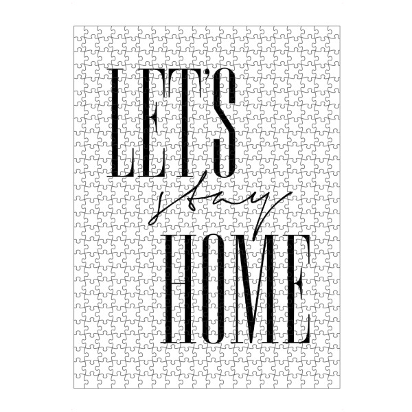 Puzzle Ravensburger "Let's Stay Home 3" artboxONE - Typografie,Schwarzweiß,Fashion