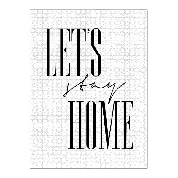 Puzzle Ravensburger "Let's Stay Home 3" artboxONE - Typografie,Schwarzweiß,Fashion