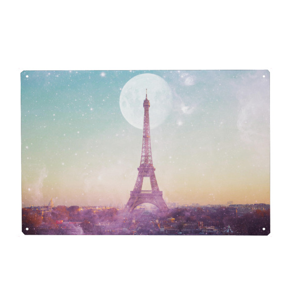 Holzbild "I LOVE PINK PARIS EIFFEL TOWER" artboxONE - Reise,Städte / Paris