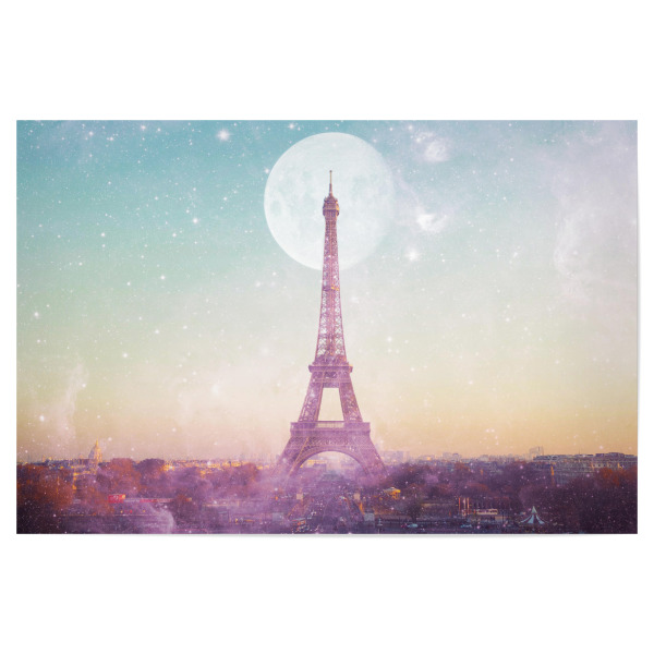 Poster 30x20 cm "I LOVE PINK PARIS EIFFEL TOWER" artboxONE - Reise,Städte / Paris