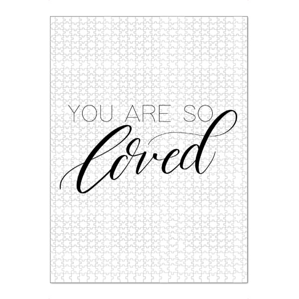 Puzzle Ravensburger "You are so loved 2" artboxONE - Typografie,Schwarzweiß,Liebe