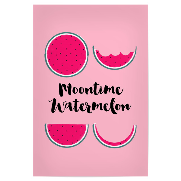 Poster "Moontime Watermelon" artboxONE - Essen & Trinken