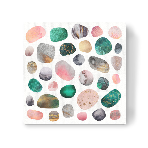 Leinwandbild "Pretty Pebbles" artboxONE - Natur,Abstrakt - Graphic,Abstract,Rocks,Stones,Pebbles,Collection,Pretty,Muster,Geometrie