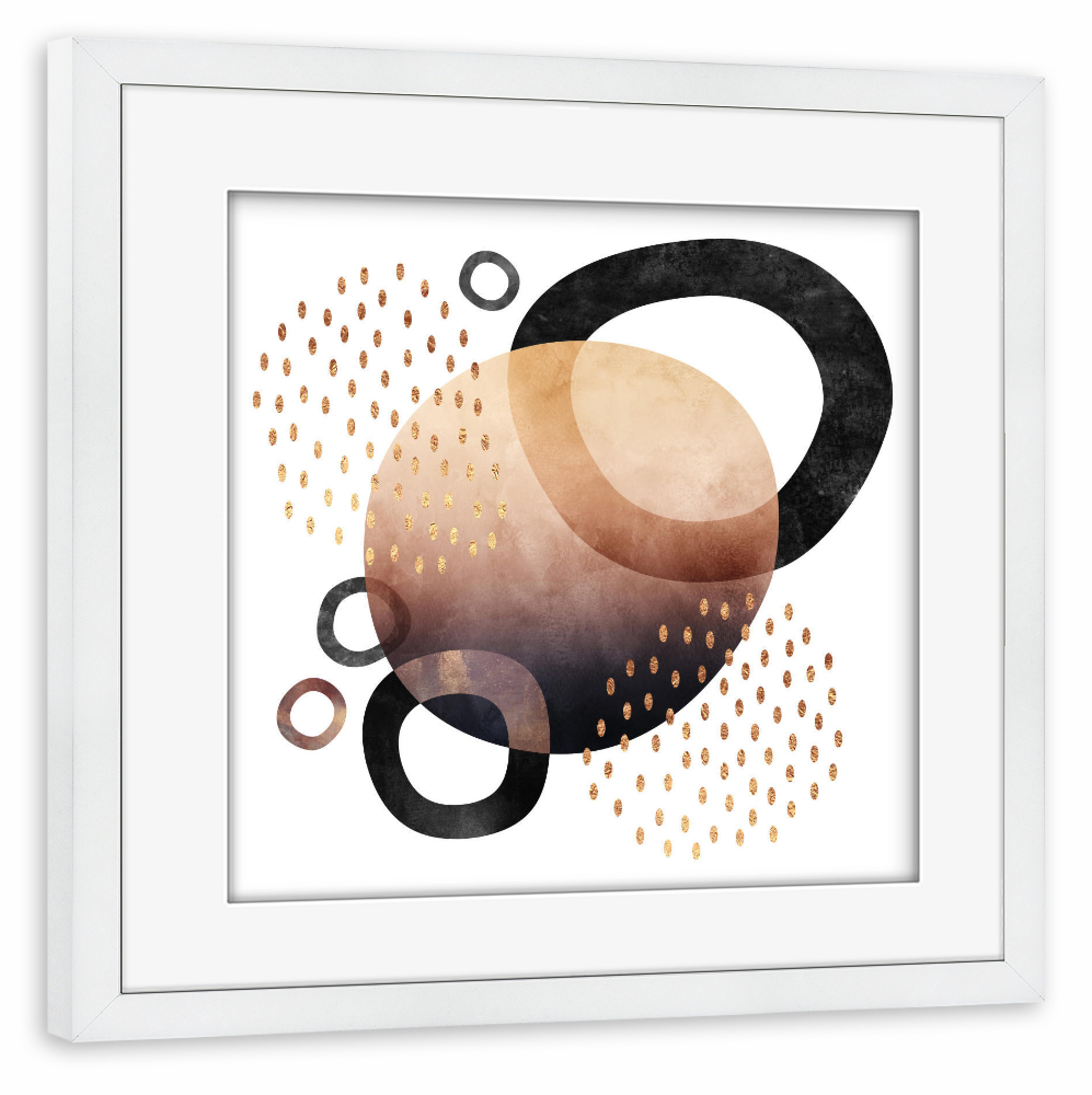 Poster mit Rahmen weiß "Minimal Abstract 1" artboxONE - Abstrakt - Graphic,Abstract,Shapes,Modern,Minimal,Simple,Muster,Geometrie