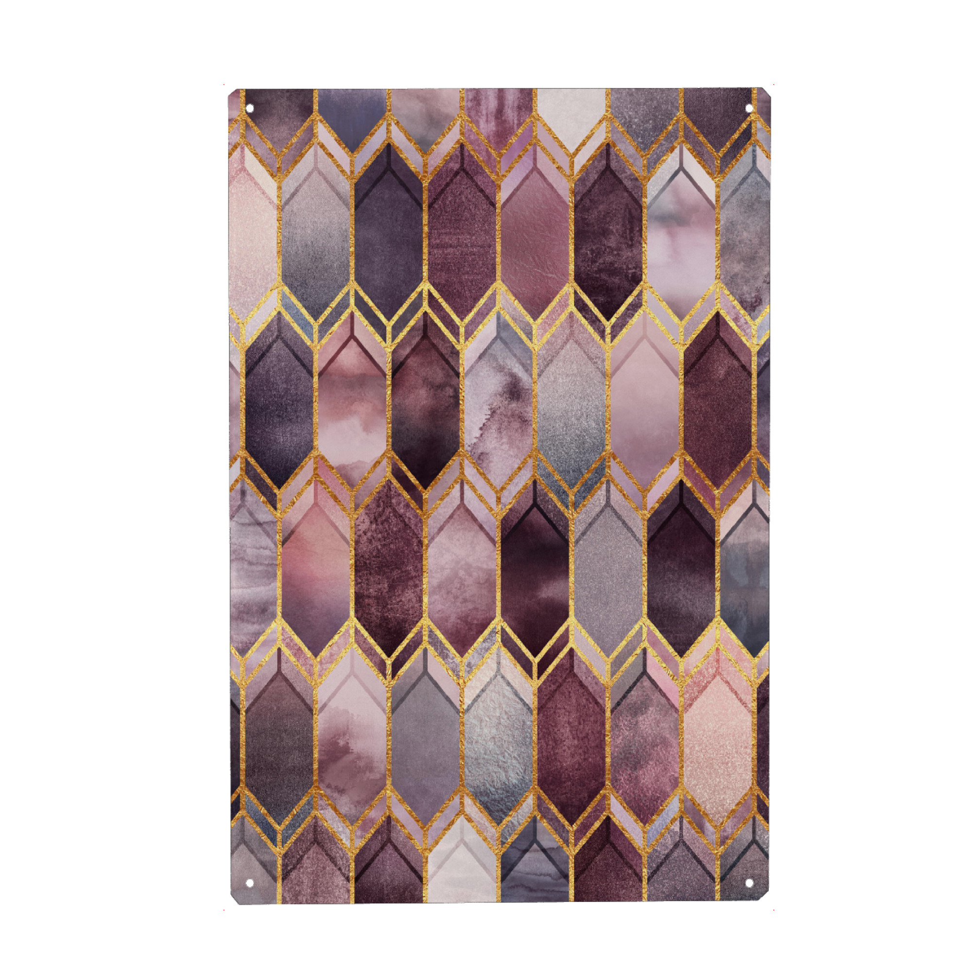 Metall Poster "Dreamy Stained Glass 1" artboxONE - Abstrakt,Geometrie