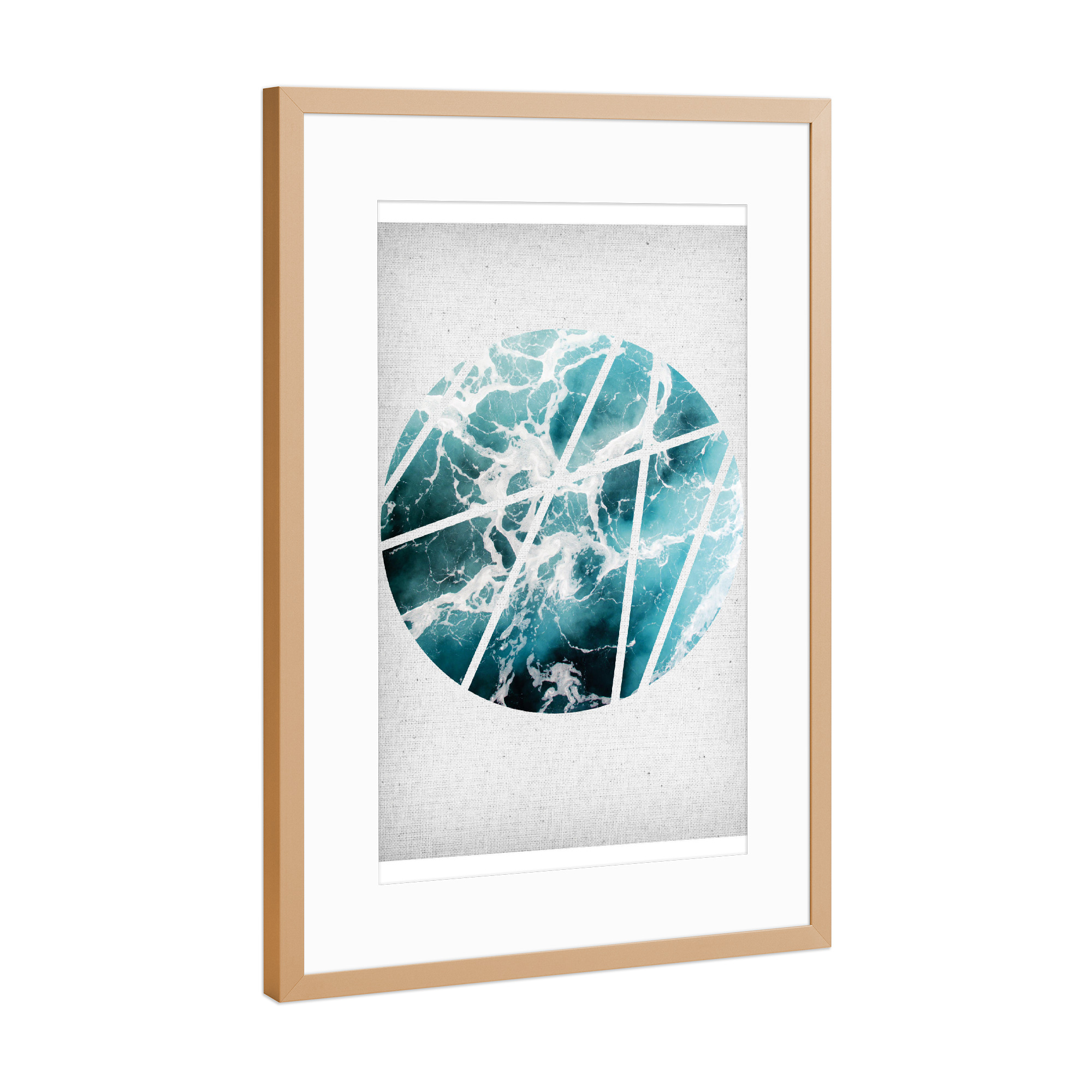 Poster mit Rahmen Kupfer "Foam 02" artboxONE - Natur,Reise,Geometrie,Reise / Strand und Meer