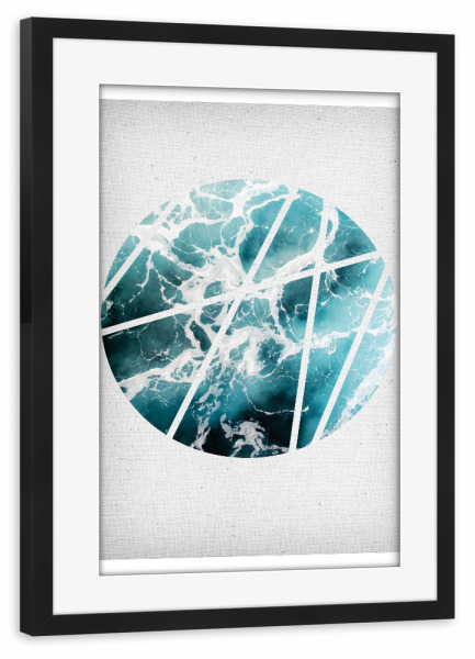 Poster mit Rahmen schwarz "Foam 02" artboxONE - Natur,Reise,Geometrie,Reise / Strand und Meer
