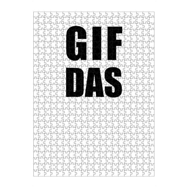Puzzle Ravensburger "GIF das" artboxONE - Typografie,Schwarzweiß - Gif,Bilder,Worte,Video,Kerstinhedwigwinter,Hedi - Bild gif