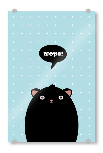 Acrylglasbild "Niedliches Nope-Monster" artboxONE - Typografie,Für Kinder,Fiktion