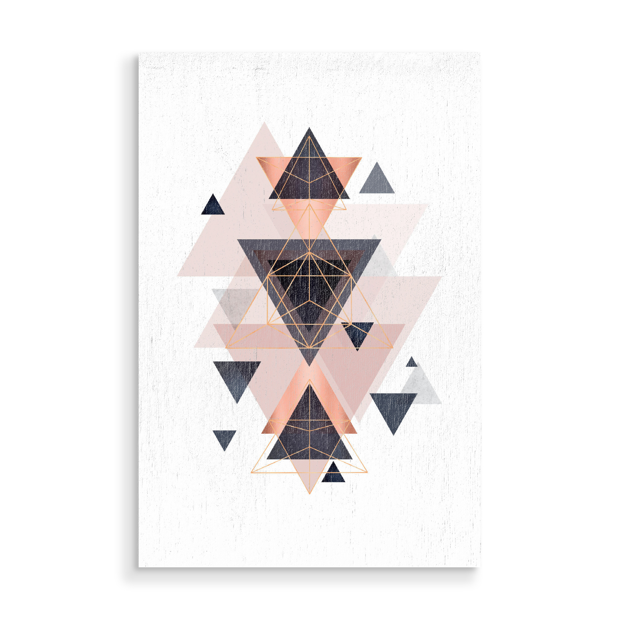 Holzbild "Blush Copper Geometric" artboxONE - Abstrakt,Geometrie