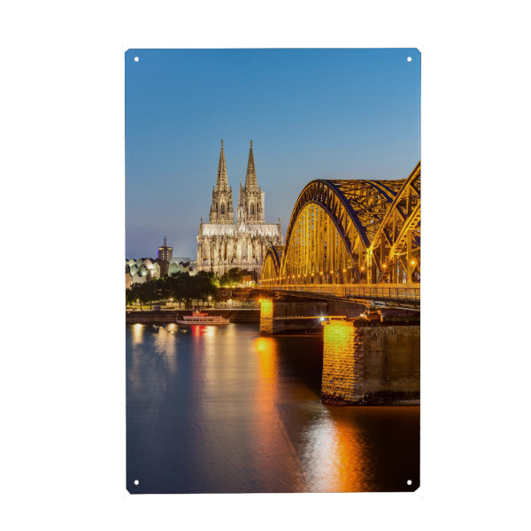 Metall Poster "Ein Sommerabend in Köln" artboxONE - Städte / Köln,Reise,Architektur