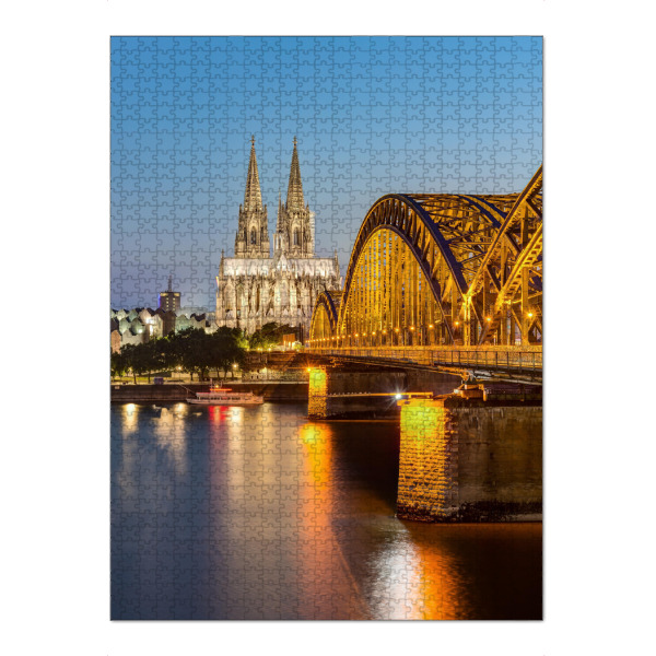 Puzzle Ravensburger "Ein Sommerabend in Köln" artboxONE - Städte / Köln,Reise,Architektur