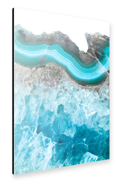 Alu-Dibond "Sea Agate with Amethyst Crystals" 30x20 cm artboxONE