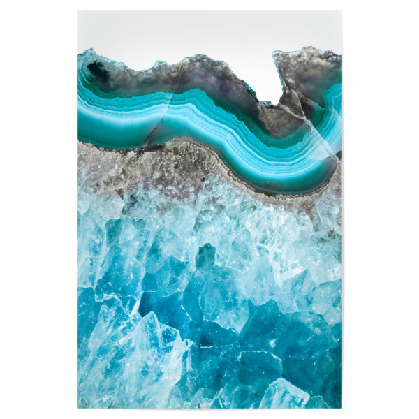 Poster "Sea Agate with Amethyst Crystals" artboxONE - Abstrakt,Marmor