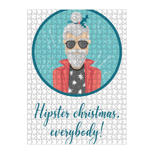 artboxONE Puzzle "Hipster christmas, everybody!" artboxONE - Typografie,Menschen,Weihnachten,Männer